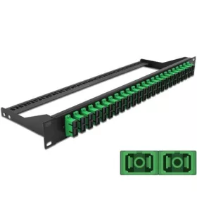   Delock 19  száloptikás csatlakozó panel 24 portos SC Duplex zöld