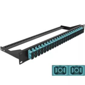   Delock 19  száloptikás csatlakozó panel 24 portos SC Duplex vízkék