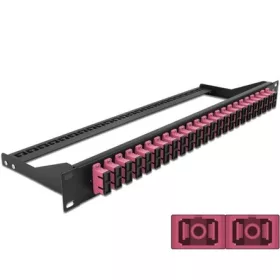   Delock 19  száloptikás csatlakozó panel 24 portos SC Duplex ibolya