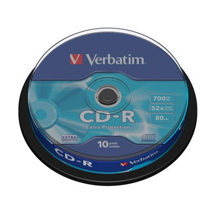 Verbatim CD-R írható CD lemez 700MB 10db hengeres