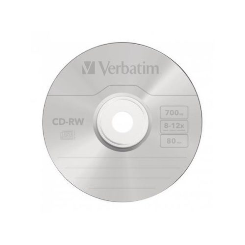 VERBATIM CD-RW lemez, újraírható, SERL, 700MB, 8-10x, 10 db, hengeren