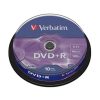 Verbatim DVD+R írható DVD lemez 4,7GB 10db hengeres