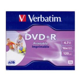   Verbatim DVD+R írható DVD lemez 4,7GB matt nyomtatható normál tok