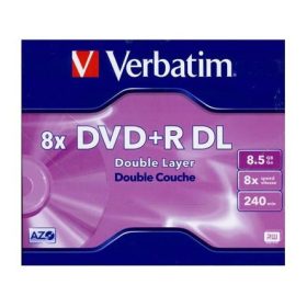   Verbatim DVD+R írható két rétegű DVD lemez 8,5GB normál tok