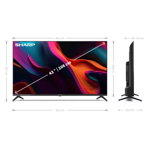 SHARP 43GL4260E 43"/108cm 4K UHD Google TV, 3840x2160, 4xHDMI/2xUSB