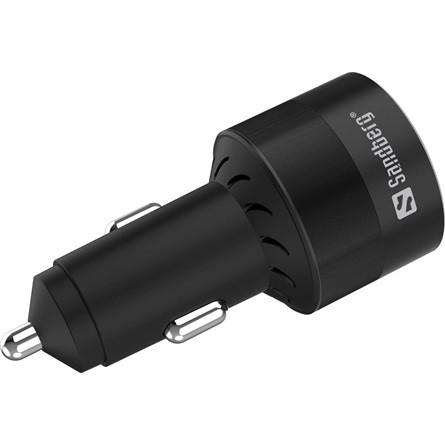 Sandberg 3in1 130W Car Charger 30W univerzális autós töltő adapter fekete (USB-C PD: 100W)