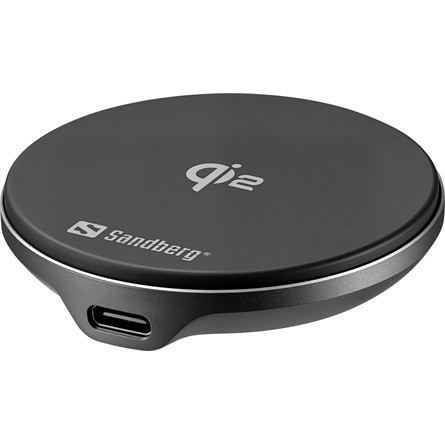 Sandberg Magnet Qi2 15W telefon vezeték nélküli töltő adapter fekete