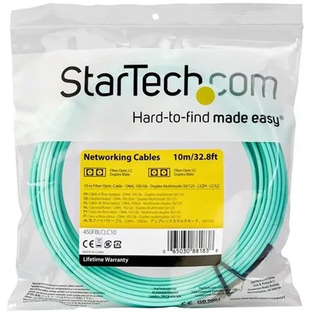 StarTech LC Duplex -> LC Duplex M/M adatkábel 10m kék OM4 Multimode 50/125µm