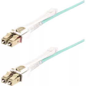   StarTech LC Duplex -> LC Duplex M/M adatkábel 3m türkiz OM4, Multimode, 50/125µm