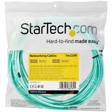 StarTech LC Duplex -> LC Duplex M/M adatkábel 7m kék OM4 Multimode 50/125µm 100Gbps