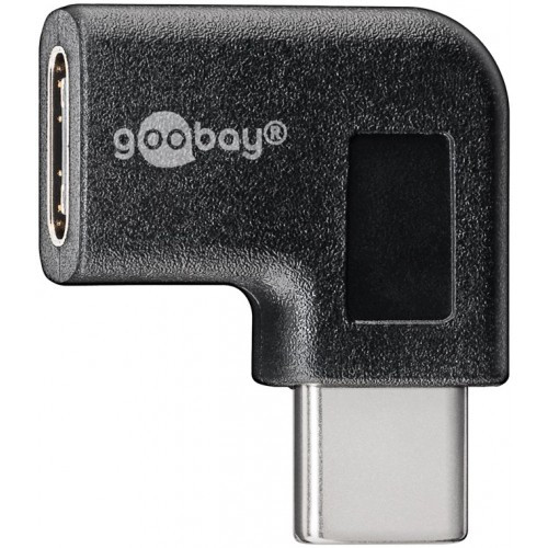 Goobay USB-C– USB-C adapter, 90°, fekete