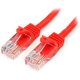 StarTech RJ45 CAT5e UTP -> RJ45 CAT5e UTP M/M adatkábel 3m piros