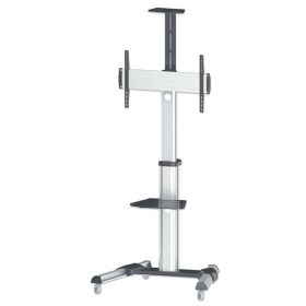   Manhattan gurulós TV állvány - 1db TV részére dönthető + polc + kameratartó (max.VESA:600x400)(37" - 86"-ig) 50kg teherb