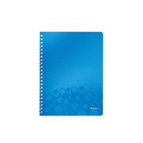   LEITZ Spirálfüzet, A4, vonalas, 80 lap,"Wow", kék