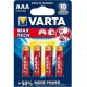 VARTA Max Tech AAA alkáli mikro ceruza elem 4db/bliszter