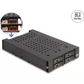   Delock 3.5  Mobil állvány 4 x M.2 NVMe SSD-hez Slim SAS SFF-8654 konnektorral