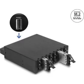   Delock 5.25  mobil állvány 8 x M.2 NVMe SSD-hez vékony SAS SFF-8654 konnektorokkal