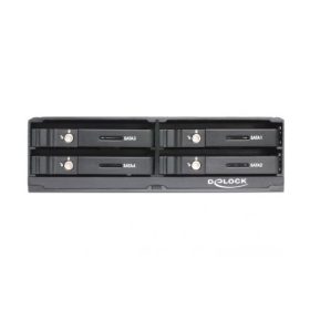   Delock HDD Rack - 47220 (5.25” helyre beépíthető 4 x 2.5” SATA HDD / SSD-hez)