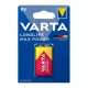 VARTA LONGLIFE MAX POWER tartós elem (6LR61, 9V, alkáli) 1db/csomag