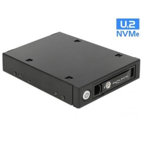   Delock 3.5" hordozható keret 1 db. 2.5"U.2 NVMe SSD vagy SATA / SAS HDD / SSD-hez
