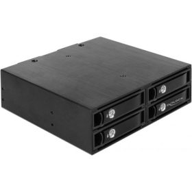   Delock 5.25" mobil rack 4 x 2.5" SATA / SAS HDD / SSD - hez 12 Gb/s sebességu