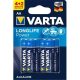 Varta Helps Longlife Power AA (R6) alkáli elem 6db (4+2db blister)