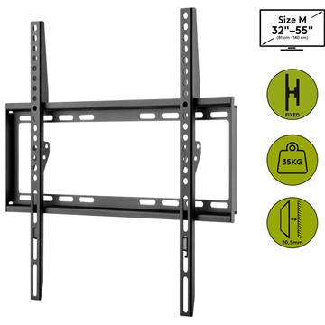 VCOM Goobay Basic fix fali konzol (M) 32"-55"-ig, fekete