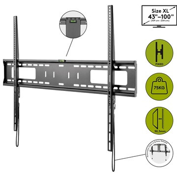 Goobay Pro fix fali konzol (XL) 43"-100"-ig, fekete