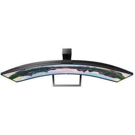 PHILIPS Ívelt monitor 48.8" 499P9H, 5120x1440, 32:9, 450cd/m2, 5ms, USB-C(+dokkoló)/3xUS/LAN/DP/2xHDMI, hangszóró/webkam