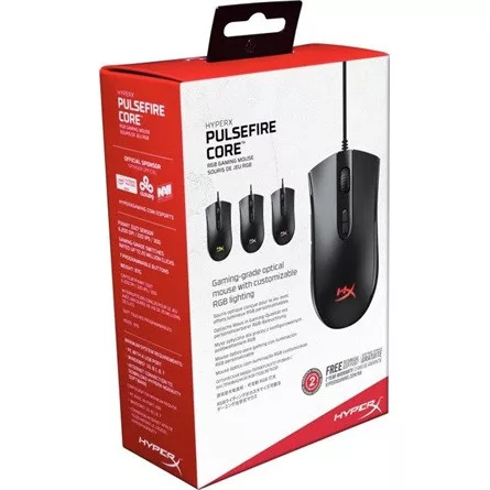 HP HyperX Pulsefire Core optikai USB gaming egér fekete