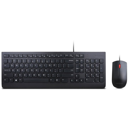 Lenovo Essential USB magyar billentyűzet + egér fekete
