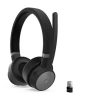 Lenovo Go Wireless ANC with Charging Stand fejhallgató headset + dokkoló fekete-szürke