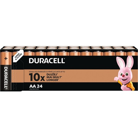 Duracell BSC AA (LR6) alkáli elem 24db fekete