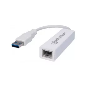   Manhattan Kábel átalakító - USB3.0 to RJ45 (10/100/1000, Fehér)