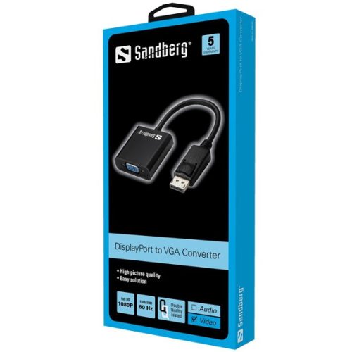 Sandberg Kábel Átalakító - Adapter DisplayPort>VGA