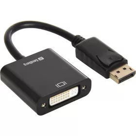   Sandberg Kábel Átalakító - DisplayPort - DVI (DisplayPort 1.1 apa - DVI-D 1.0 anya; fekete)