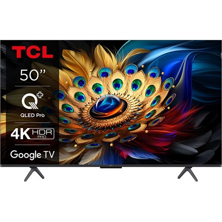 TCL 50C655 QLED TV, 4K, FULLHD, Smart, Google TV100/120/144Hz / 240Hz FHD