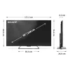 SHARP 50HR7265E 50"/126cm 4K UHD 144Hz QLED Google TV 144 Hz, 3840x2160 4xHDMI/2xUSB