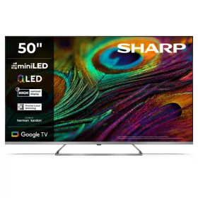   SHARP 50JP7265E 50"/126cm 4K Ultra HD QLED MiniLED Google TV Harman/Kardon hangszórókkal, 3840x2160, 4xHDMI/2xUSB
