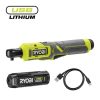 Ryobi 4V USB Lithium 1/4"-es racsnis kulcs, 1x 2,0Ah akkumulátor, töltő - RR14W4-120G