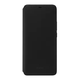   Huawei Mate 20 Pro HUAWEI tok álló, bőr hatású FLIP, kártyazseb, FEKETE