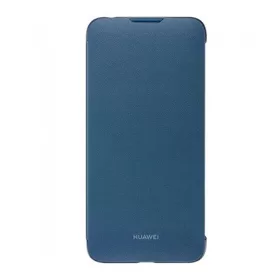   Huawei Y7 2019 HUAWEI tok álló, bőr hatású FLIP, oldalra nyíló, SÖTÉTKÉK