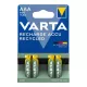 VARTA RECHARGE ACCU RECYCLED elem (AAA, 1.2V, 800mAh Ni-MH, újratölthető) 4db/csomag