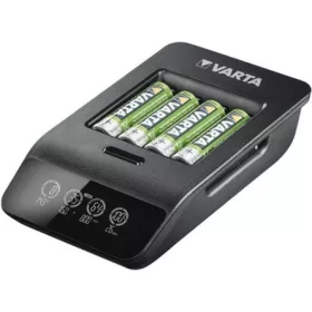   Varta LCD Smart Charger AA/AAA NiMH akkumulátor töltő fekete (USB port) + 4x AA 2100mAh battery