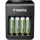 Varta LCD Plug Charger AA/AAA/PP3(9V) NiMH akkumulátor töltő fekete (USB port) + 4x AA 2100mAh battery