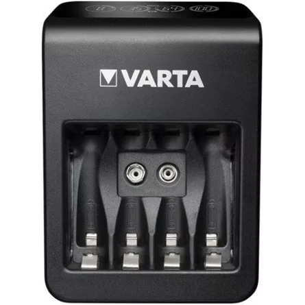 Varta LCD Plug Charger AA/AAA/PP3(9V) NiMH akkumulátor töltő fekete (USB port) + 4x AA 2100mAh battery
