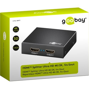 Goobay HDMI splitter 2 port