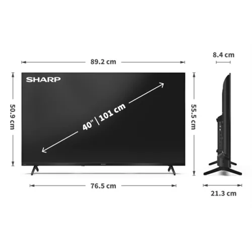 SHARP 40HF2265E 40"/101cm Full HD LED Google TV, 1920x1080, 3xHDMI/2xUSB