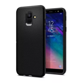   Spigen Samsung A6 (2018) SPIGEN LIQUID AIR szilikon telefonvédő ütésállóság, rombusz, FEKETE