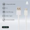 AVAX KAB AVAX CB103W PURE USB A-Type C kábel, 2.1A, fehér - 1m